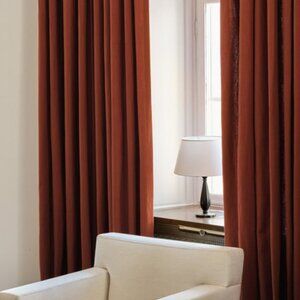 Nordic Knots Curtains - Burnt Red (2 Panels 55" X 108" each)